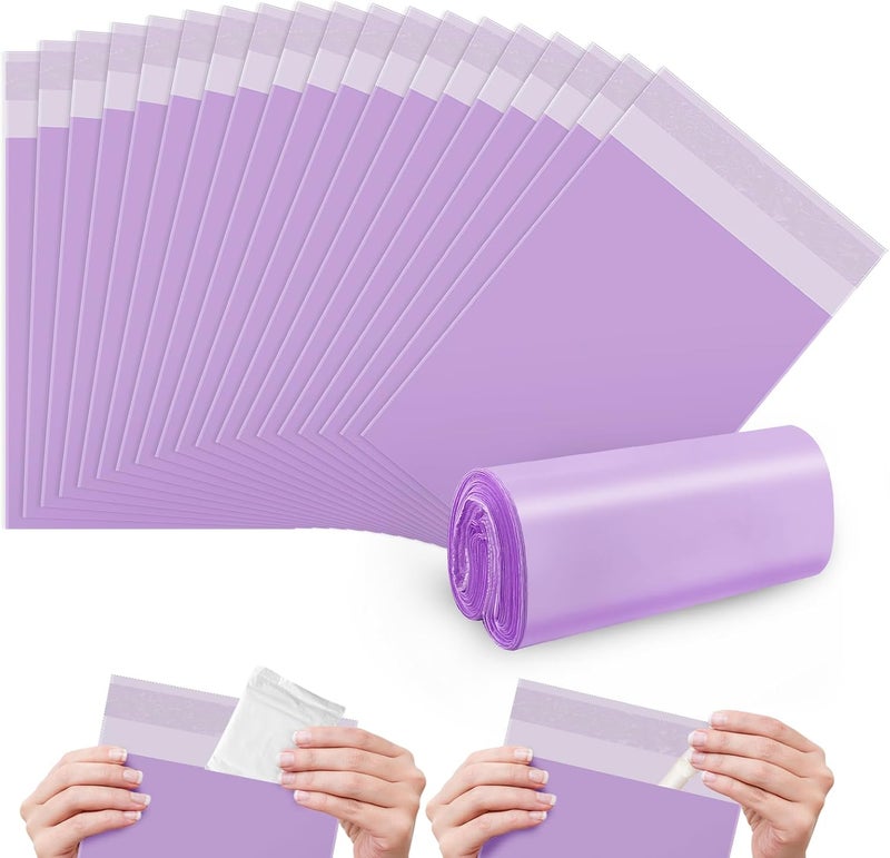 FARVIGOR Sanitary Napkin Disposal Bags , 100Pcs Women Feminine Hygiene Disposal Bags for Tampons and Pads, Personal Disposal Bag Self-Sealing, Privacy Protection, 9.8x5.9"(Purple) - Image 1